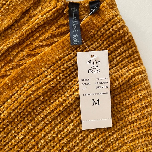 Allie & Rob Mustard Dolman Sleeve Chenille Sweater - Picture 8 of 11